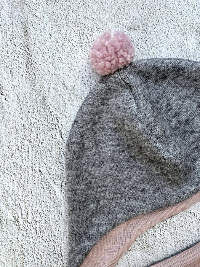 Kepurytė ir mova su merino vilnele, Mergaitei Kepurytė ir mova su merino vilnele, Mergaitei