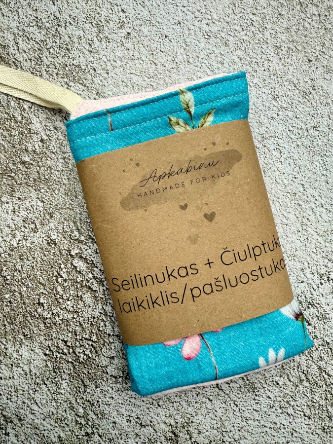 Seilinuko ir čiulptuko laikiklio/miego palytės kompl. GĖLIŲ PIEVA